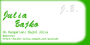 julia bajko business card
